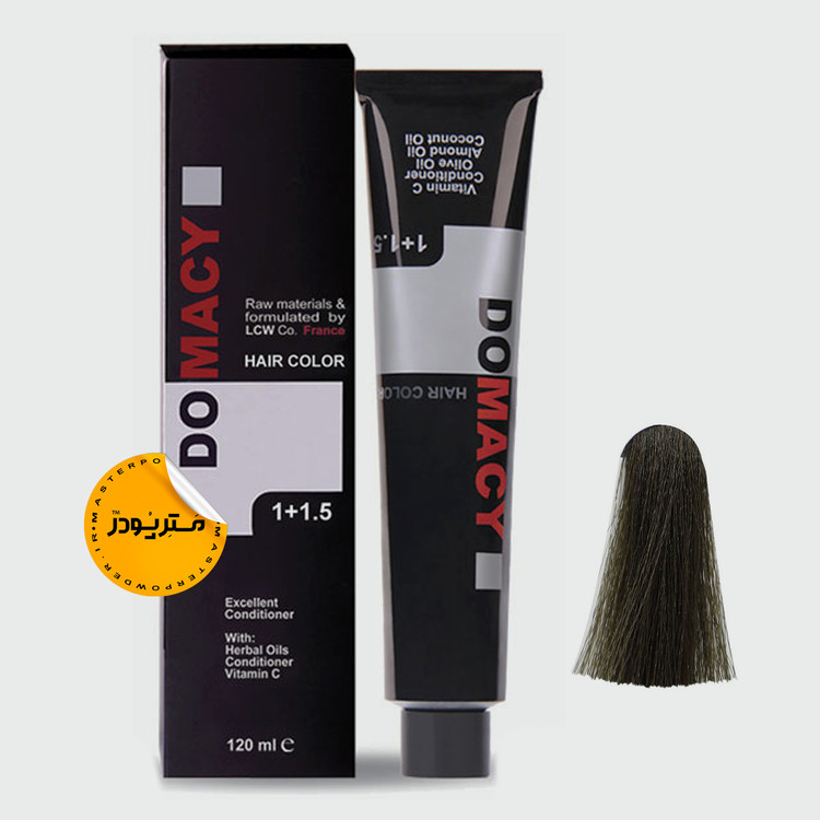 رنگ مو دوماسی سری زیتونی حجم 120 میل شماره 5/8 قهوه ای زیتونی روشن