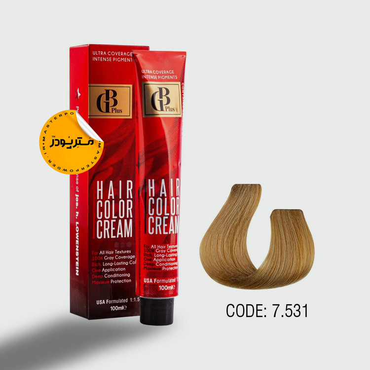 رنگ مو جی بی پلاس گروه رنگ های ترکیبی حجم 100 میل شماره 7/531 کنفی تیره