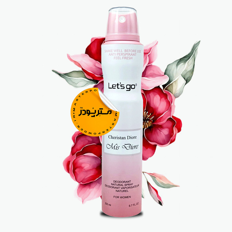 اسپری دئودورانت زنانه لتس گو مدل Miss Dior حجم 200 میلی لیتر