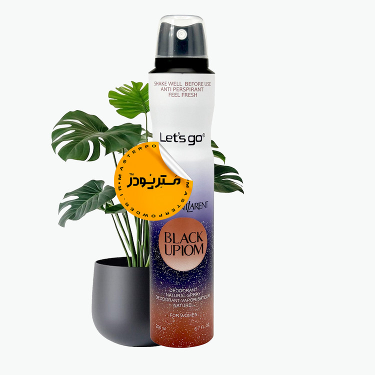 اسپری دئودورانت بانوان لتس گو مدل Black Upium حجم 200 میلی لیتر